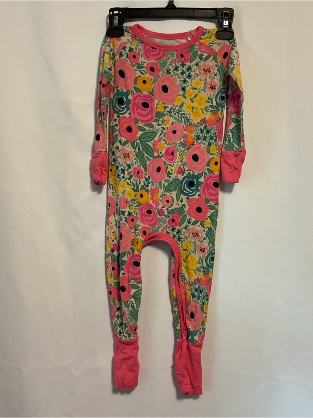 Little sleepies 12-18 months floral zip up